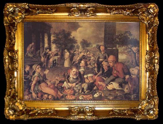 framed  Pieter Aertsen Christ and the Adulteress (mk14), ta009-2